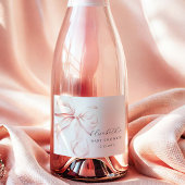 Pink Bow Baby Dusche Mini Champagne Labels Schaumweinetikett