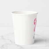 Pink Bow Baby Dusche Minimal Parco Tassino Pappbecher (Rechts)