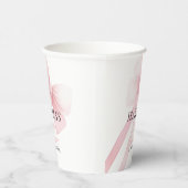 Pink Bow Baby Dusche Pappbecher (Rechts)