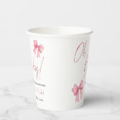 Pink Bow Baby Dusche Pappbecher (Links)