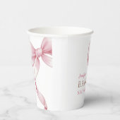 Pink Bow Baby Dusche Pappbecher (Rechts)