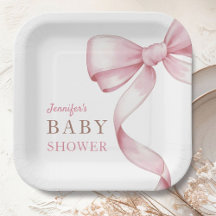 Pink Bow Baby Dusche