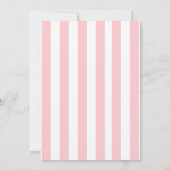 Pink Bow Baby Dusche Rosa Wasserfarbe Einladung (Rückseite)