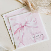 Pink Bow Baby Dusche Serviette