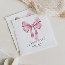 Pink Bow Baby Dusche