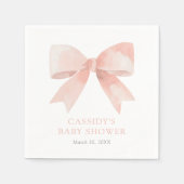 Pink Bow Baby Dusche Serviette (Vorderseite)
