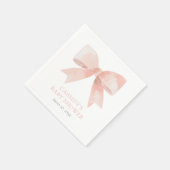 Pink Bow Baby Dusche Serviette (Ecke)