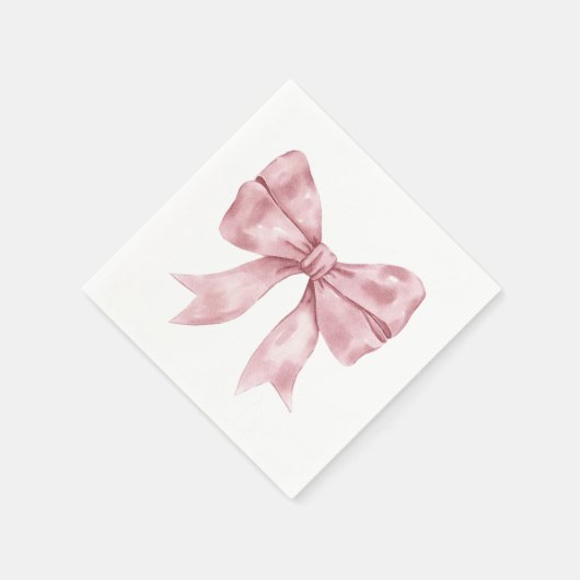 Pink Bow Baby Dusche Serviette (Ecke)