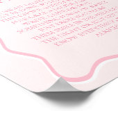 Pink Bow Baby Dusche Spate Night Diapers Party Gam Poster (Ecke)