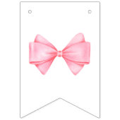 Pink Bow Baby Dusche Wimpelkette (Zweite Fahne)