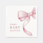 Pink Bow Baby Duschpapier Serviette (Vorderseite)