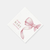 Pink Bow Baby Duschpapier Serviette (Ecke)