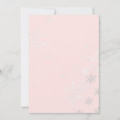 Pink Bow Baby Es ist kalte Außendusche Einladung (Rückseite)