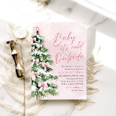 Pink Bow Baby Es ist kalte Außendusche Einladung