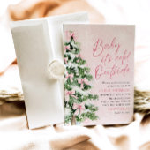 Pink Bow Baby Es ist kalte Außendusche Einladung