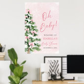 Pink Bow Baby Es ist kalte Außendusche Poster (Heimbüro)