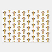 Pink Bow Baby Giraffe Gift Wrap, Wild One Geschenkpapier Set (Vorderseite)