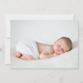 Pink Bow Baby Girl 2 Foto Geburtsankündigung Ankündigung (Rückseite)