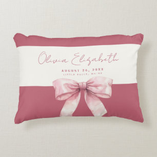 Pink Bow Baby Girl Dekokissen