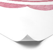 Pink Bow Baby Girl Dusche Begrüßungszeichen Poster (Ecke)