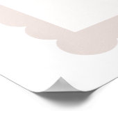 Pink Bow Baby Girl Dusche Begrüßungszeichen Poster (Ecke)