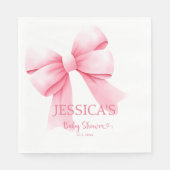 Pink Bow Baby Girl Dusche Serviette (Vorderseite)