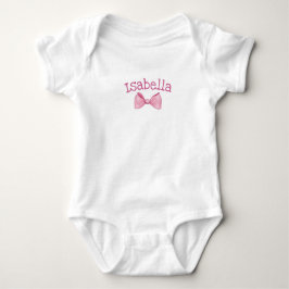 Pink Bow Baby Girl T-Shirt Baby Strampler