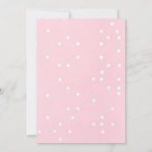 Pink Bow Baby Girl with Polka Dot Einladung (Rückseite)