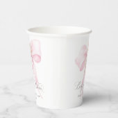 Pink Bow Baby in Bloom Baby Dusche Pappbecher (Rechts)