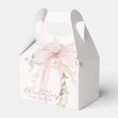 Pink Bow Baby in bloom Baby Shower Geschenkschachtel (Vorderseite)