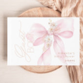 Pink Bow Baby in Bloom Bloral Baby Dusche Gästebuch