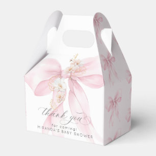 Pink Bow Baby in Bloom floral vielen Dank Geschenkschachtel