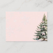 Pink Bow Baby It Cold Outside Baby Diaper Raffles Begleitkarte (Rückseite)