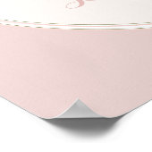 Pink Bow Baby Name Wall Art Poster (Ecke)