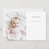 Pink Bow Baby Namemony Program Dankeskarte (Rückseite)