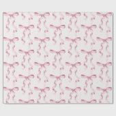 Pink Bow Baby oder Brautparty, Geburtstagsparty Geschenkpapier (Flach)