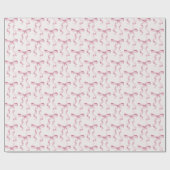 Pink Bow Baby oder Brautparty, Geburtstagsparty Geschenkpapier (Flach)
