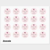 Pink Bow Baby Script Individuelle Name Stickers (Blatt)