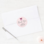 Pink Bow Baby Script Individuelle Name Stickers (Umschlag)