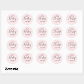 Pink Bow Baby Script Individuelle Name Stickers (Blatt)