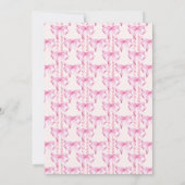 Pink bow baby shoes coquette elegant baby shower einladung (Rückseite)