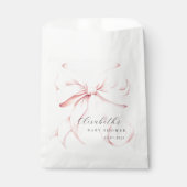 Pink Bow Baby Showbeutel Geschenktütchen (Vorderseite)