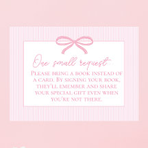 Pink Bow Baby Showbook