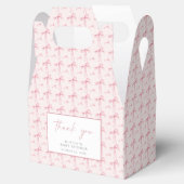 Pink Bow Baby Showbox Blush Coquette Girl Geschenkschachtel (Geöffnet)