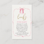 Pink Bow Baby Showbücher für Baby Begleitkarte (Vorderseite)