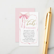 Pink Bow Baby Showbücher für Baby