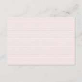 Pink Bow Baby Shower Books For Baby Begleitkarte (Rückseite)