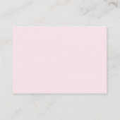 Pink Bow Baby Shower Diaper Raffle Card Begleitkarte (Rückseite)