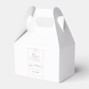 Pink Bow Baby Shower Einladung, Girl Baby Dusche Geschenkschachtel