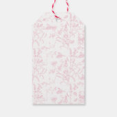 Pink Bow Baby Shower Girl Geschenk Tag Geschenkanhänger (Rückseite)